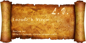 Lezsák Vince névjegykártya